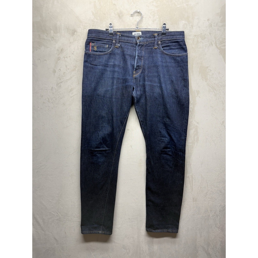 Todd Snyder Japanese Selvedge Denim Jeans Mens 33x32 Blue Dark Slim Pant Japan